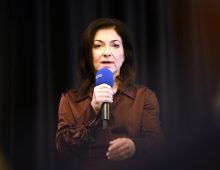 Katherina Reiche, German Minister for Economic Affairs and Energy, speaks at the closed conference of the CDU Economic Council on the topic of "Climate protection and growth - opportunities for the German economy". Photo: Lilli Förter/dpa
