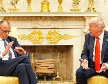 05 June 2025, US, Washington: US President Donald Trump (R) meets with German Chancellor Friedrich Merz in the Oval Office at the White House. Photo: Michael Kappeler/dpa Pool/dpa
Credit: Michael Kappeler/dpa Pool/dpa