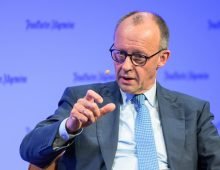 27 March 2026, Hesse, Frankfurt/Main: Germany's Chancellor Friedrich Merz speaks at the "FAZ" Congress. Photo: Hannes P. Albert/dpa