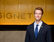 Mārtiņš Rozenbaums, Investment Banking Project Manager at Signet Bank. Publicity picture