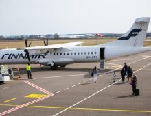 A Finnair turboprop at Tartu Airport. Source: Reigo Teervalt