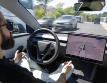 A self-driving ca. Source: SCANPIX / AFP / JOSEP LAGO