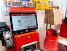 Self-service checkout at Rimi.