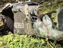 Wreckage of a drone found in Rõuge municipality. Source: ISS
