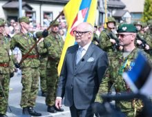 President Alar Karis at the Estonian Defense League's Victory Day parade in Rapla on June 23, 2026. Source: Siim Lõvi/ERR