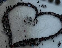 The Valentine's Day heart in Narva. Source: ERR